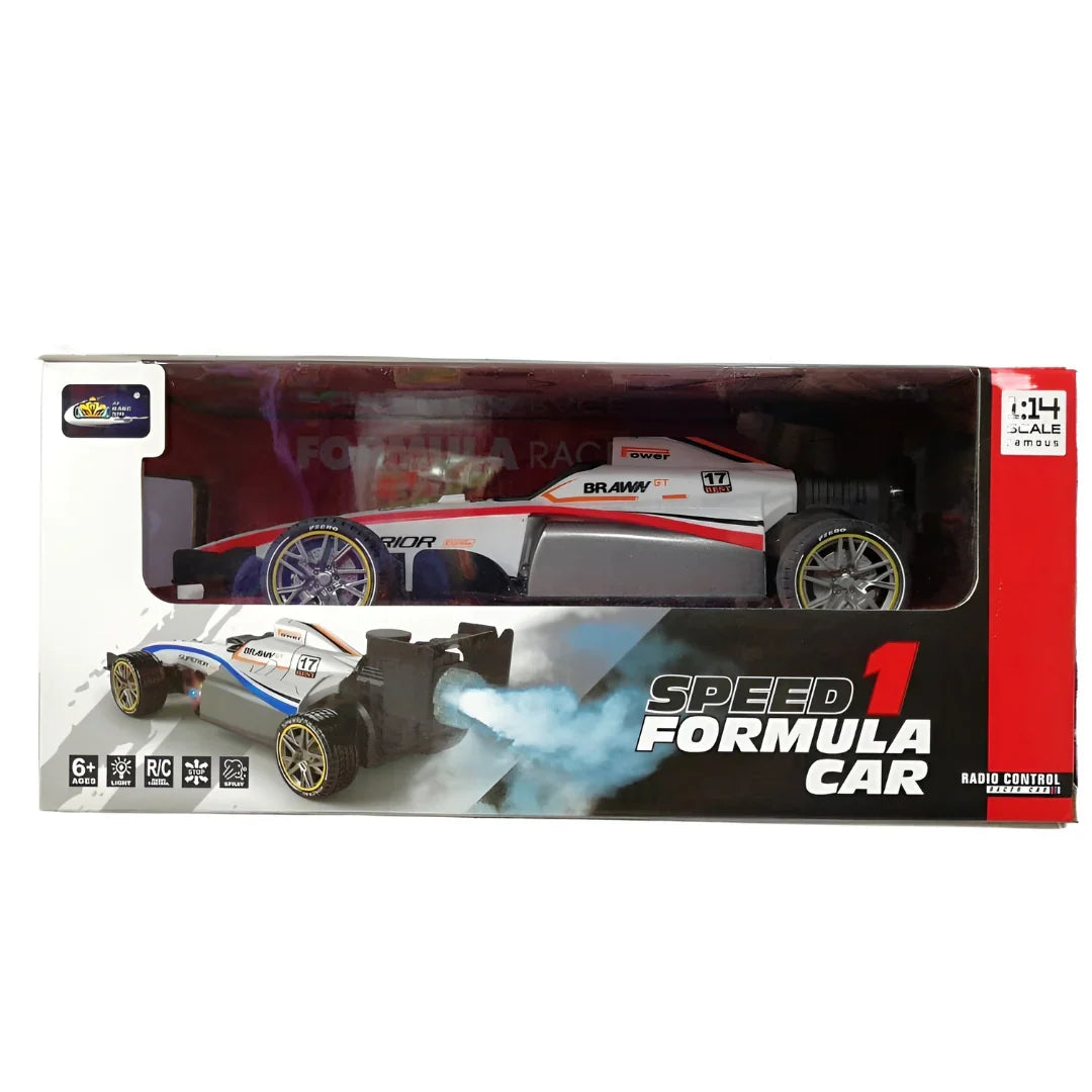 Remote Control Formula Race Car – Rechargeable Spray RC Racing Car