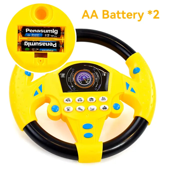 Multifunctional Steering Wheel Toy – Sound Effects & Interactive Buttons for Kids