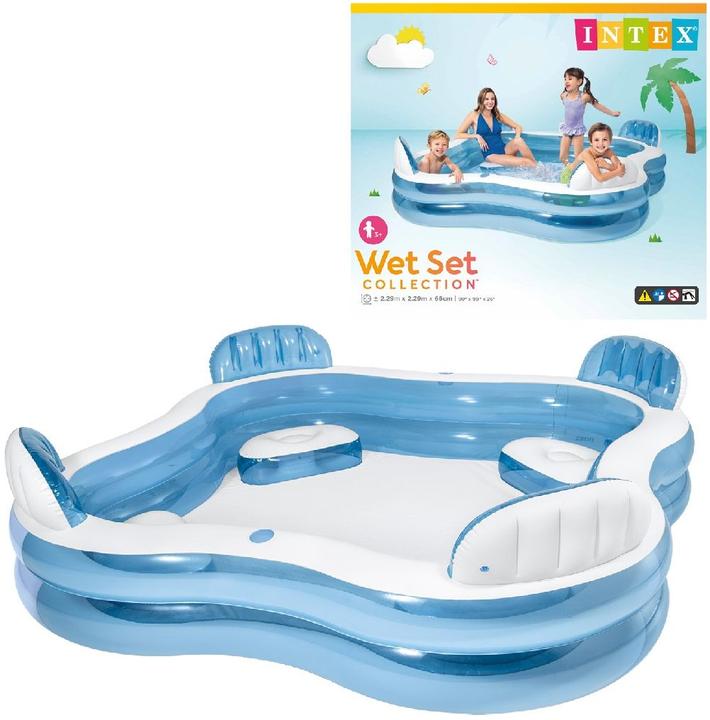 Intex Wet Set Family Inflatable Swimming Pool – 7.5feet x 7.5 feet x 2feet