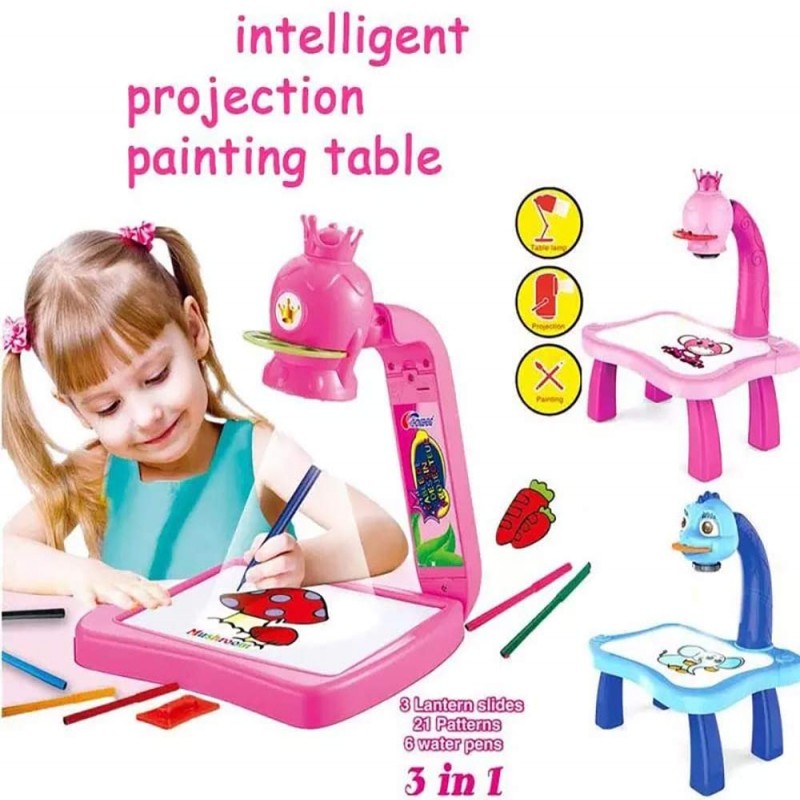 Projector Painting Drawing Table for Kids – Educational Art Desk with Light Projection