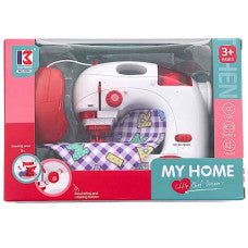 My Home Kids Sewing Machine Toy Set – Safe Pretend Play Sewing Machine with Fabric & Accessories