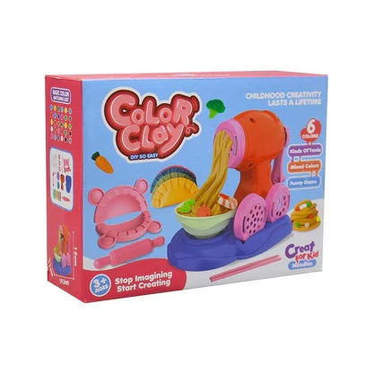 Color Clay DIY Playset – Kids Creative Extruder & Clay Molding Kit