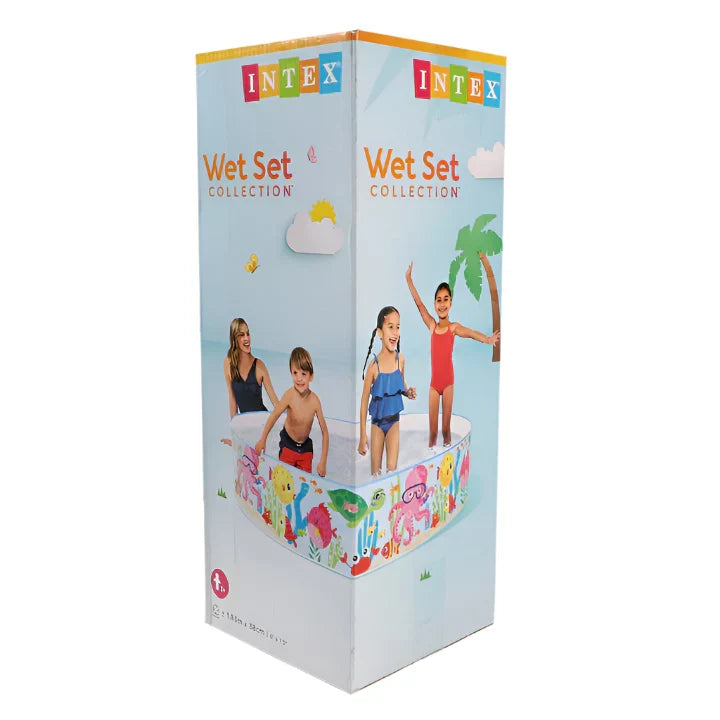 Intex Wet Set Collection SnapSet Kids Swimming Pool 6ft x 13in (183cm x 33cm) – Rigid Wall Pool Without Air