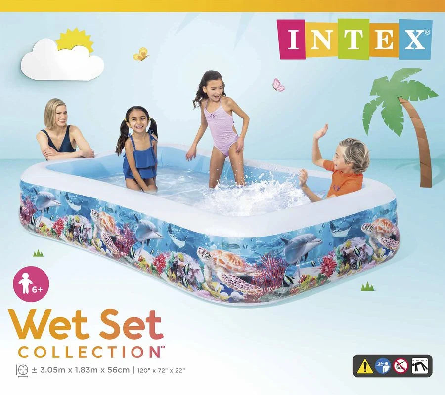 Intex Wet Set Ocean Reef Family Inflatable Pool – 10 feet x 6 feet x 1.5 feet