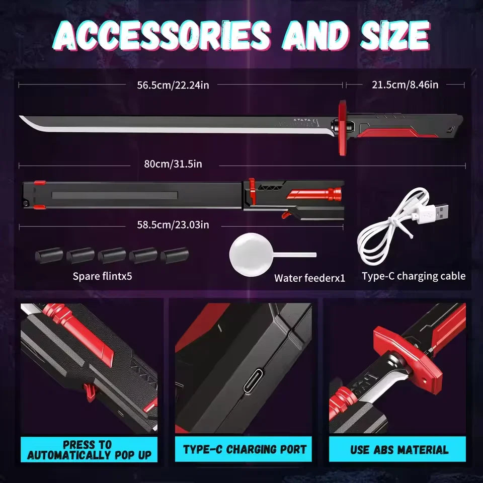 Kids Multi-Color Battle Laser Sword With Smoke | LED Light & Sound Action Toy