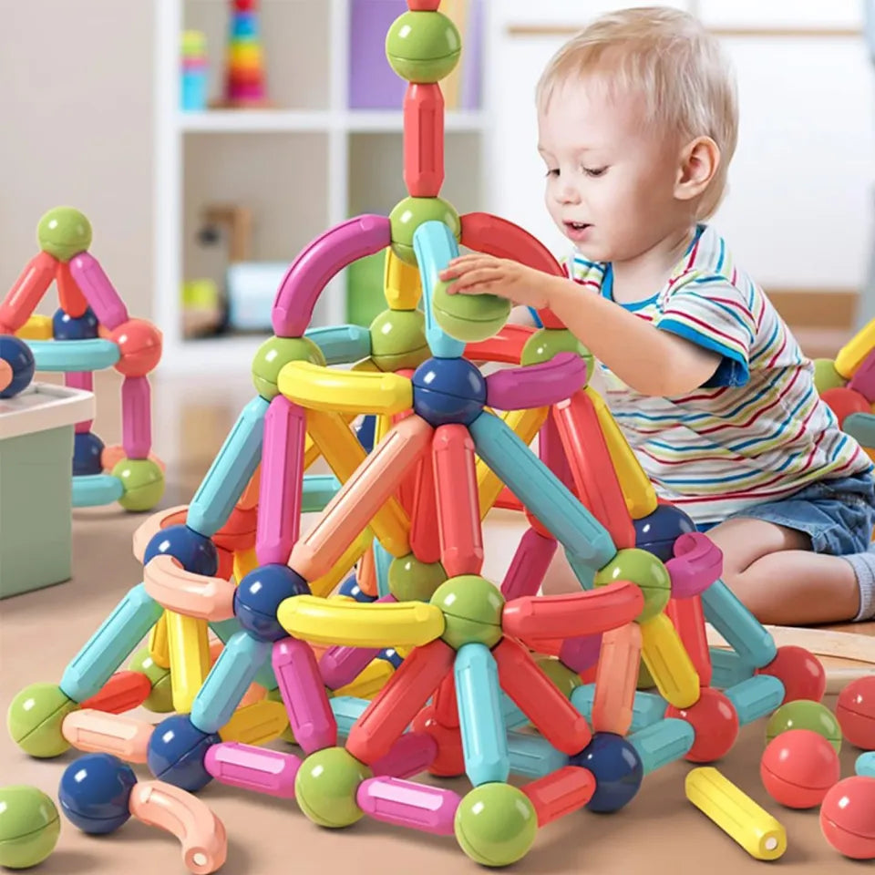 Magnetic Sticks Luxury Playset 62pcs – STEM Building Toy for Kids