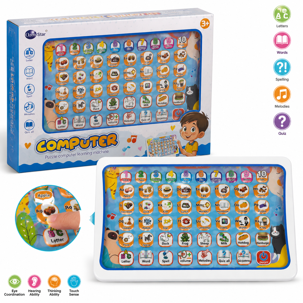 Kids Educational Learning Tablet – Puzzle Computer