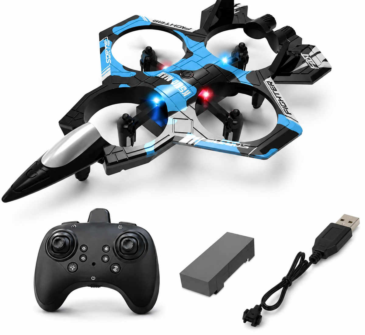 Stunt Drone – 2.4GHz RC Quadcopter with 360° Rotation & LED Effects