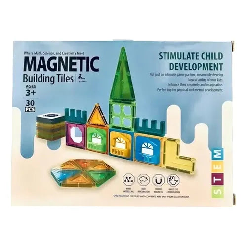 Magnetic Building Tiles Set – STEM Educational Toy