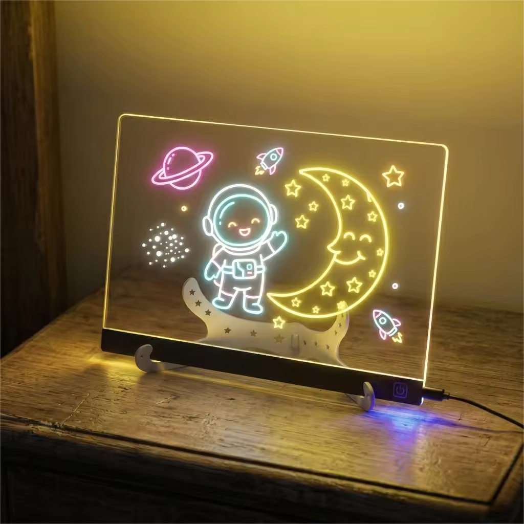 🌈 DIY Acrylic LED Writing Board – Light Up Your Creativity!