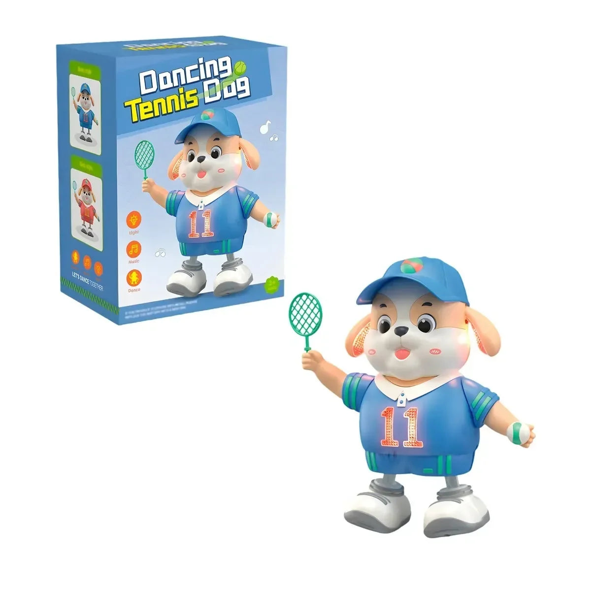 Dancing Tennis Dog Toy with Light & Music – Musical Dog for Kids