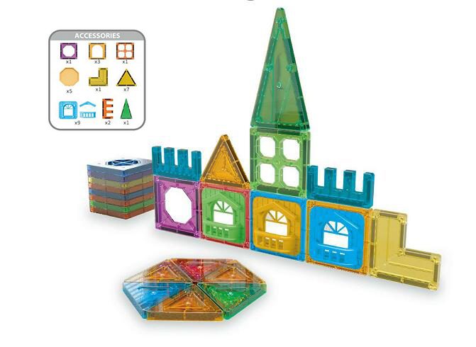 Magnetic Building Tiles Set – STEM Educational Toy