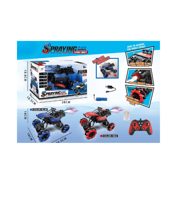 Spraying Car Stunt Drift – 4x4 Remote Control RC Car