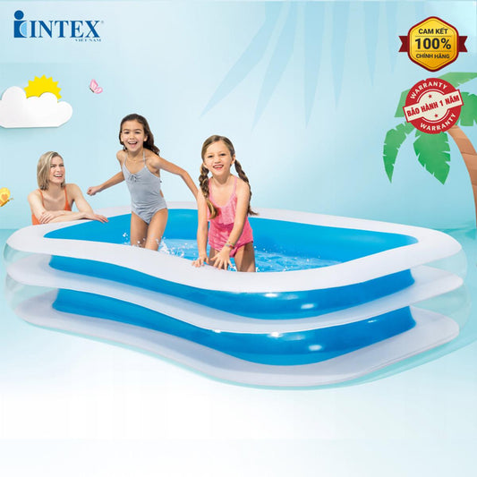 Intex Wet Set Family Inflatable Swimming Pool – 103"L x 69" W x 22" H