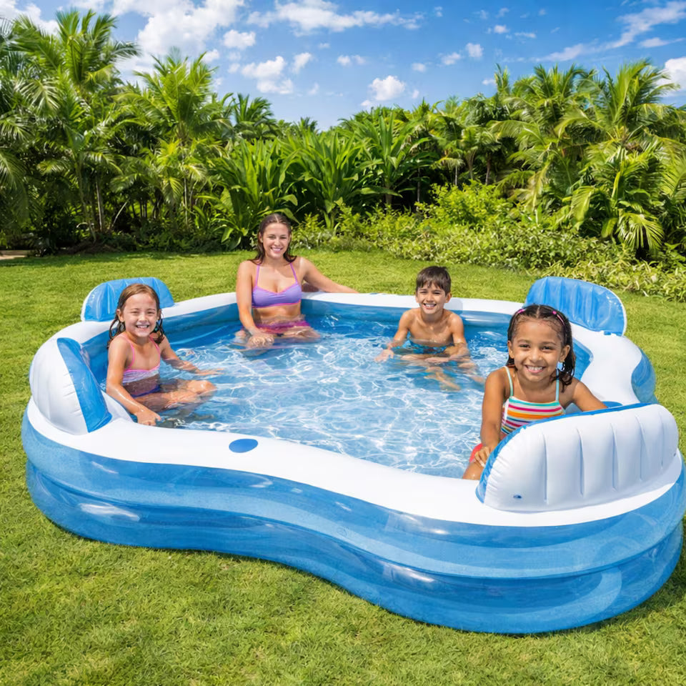 Intex Wet Set Family Inflatable Swimming Pool – 7.5feet x 7.5 feet x 2feet