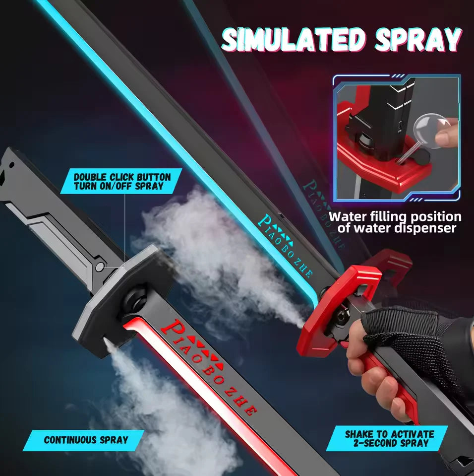 Kids Multi-Color Battle Laser Sword With Smoke | LED Light & Sound Action Toy