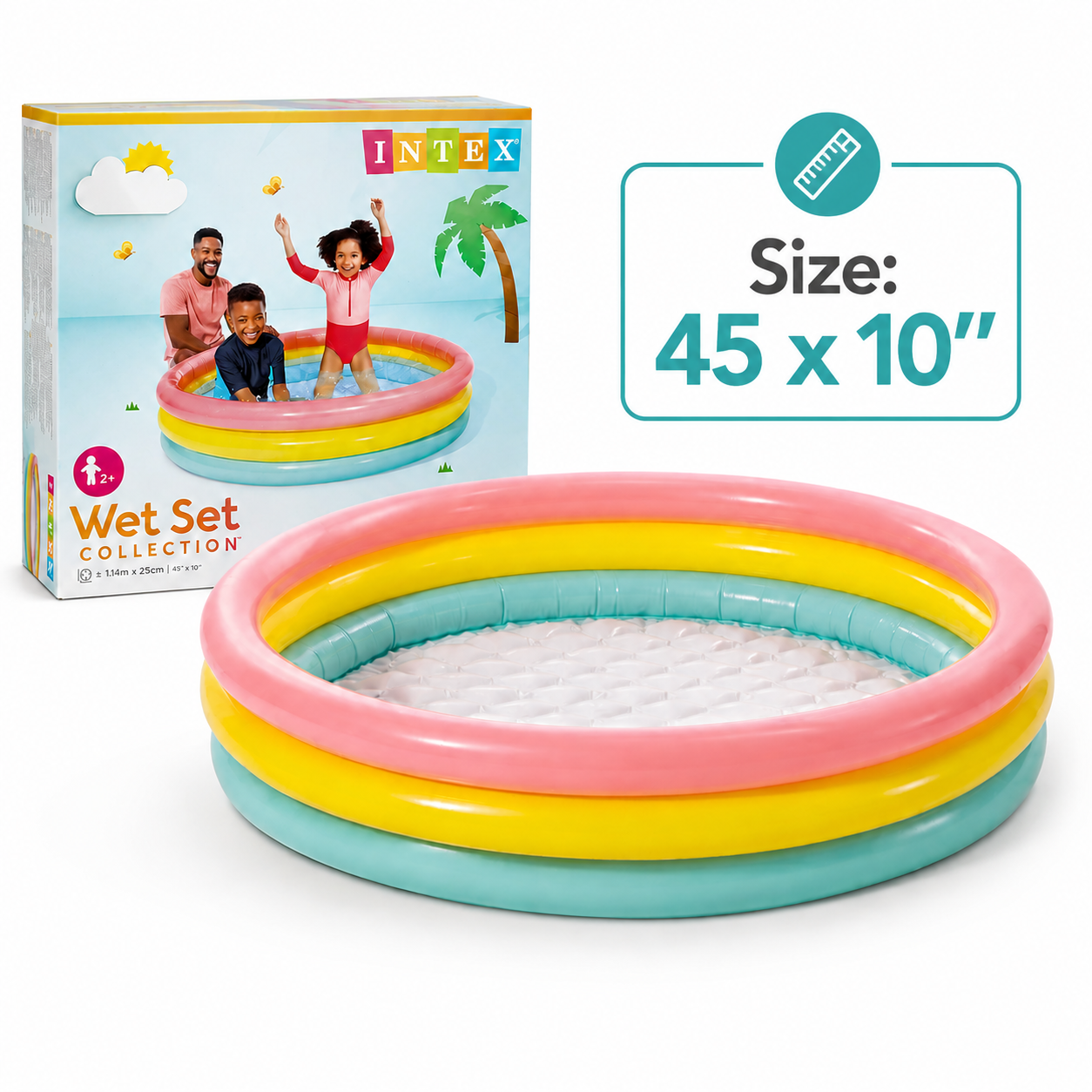 Intex Wet Set Three Ring Kids Inflatable Pool – 45 x 10