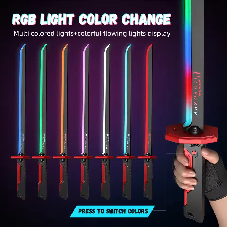 Kids Multi-Color Battle Laser Sword With Smoke | LED Light & Sound Action Toy