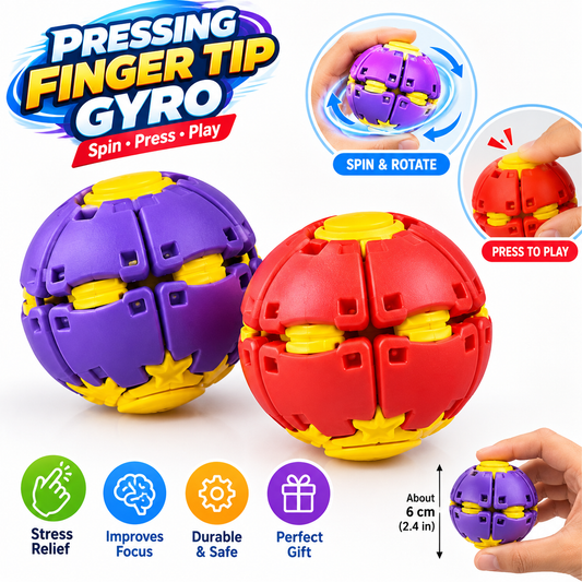 Pressing Finger Tip Gyro Ball – Spin & Rotate Fidget Toy