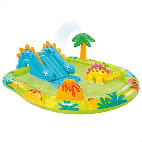 Intex Wet Set Dinosaur Kids Inflatable Play Pool - 6feet x 5feet x 2feet
