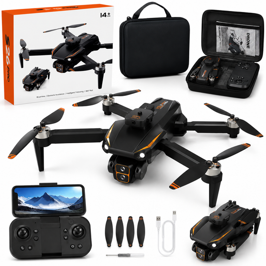 S26 Pro Foldable RC Drone – HD Camera, Brushless Motor, Obstacle Avoidance
