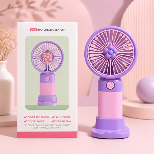 Mini Handheld/Desktop Fan – USB Chargeable Portable Fan
