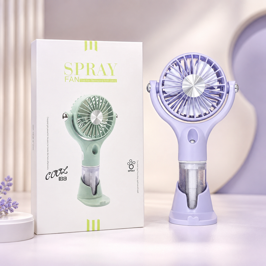 Rechargeable Spray Fan – Portable Mist Cooling Fan