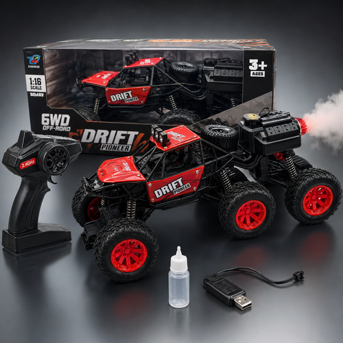 6WD Remote Control Spray Off-Road Jeep – Drift Pioneer RC Vehicle