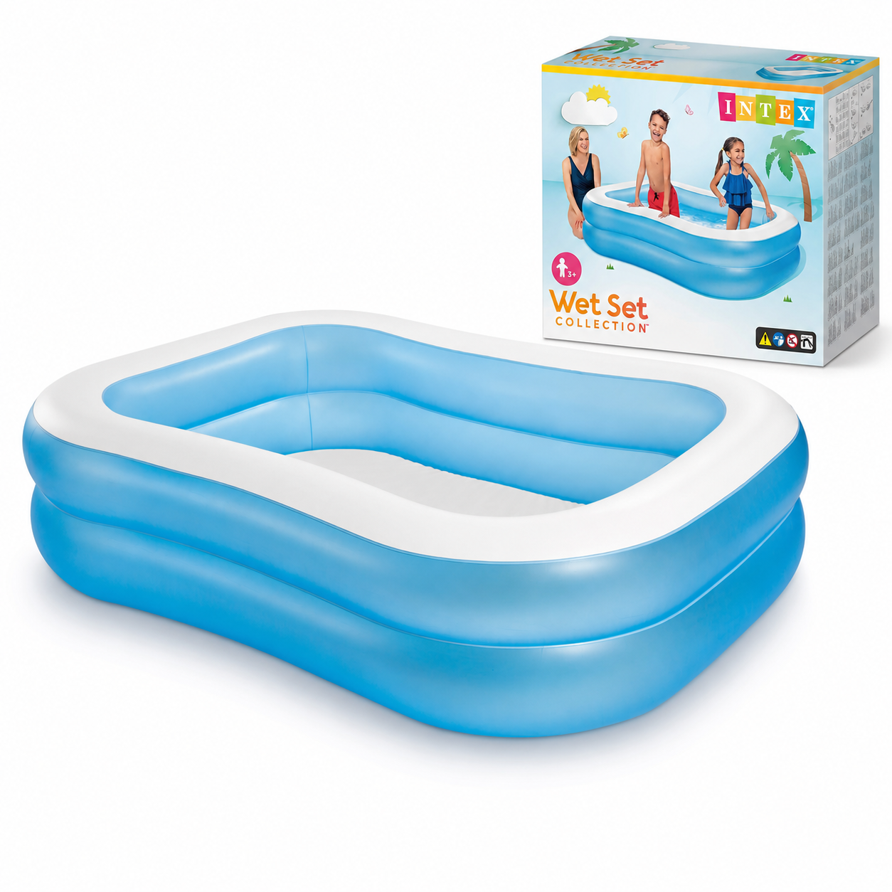 Intex Wet Set Swim Center Family Inflatable Pool – 6.5 feet + 5 feet x 1.5 feet