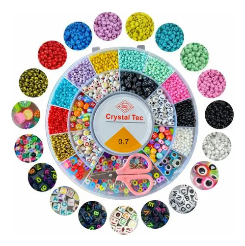 Crystal Beads Jewelry Making Kit – DIY Bracelet & Necklace Craft Set  Short Description: