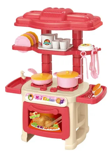 Mini Kitchen Play Set for Kids – 45 Pcs Pretend Cooking Toy Set