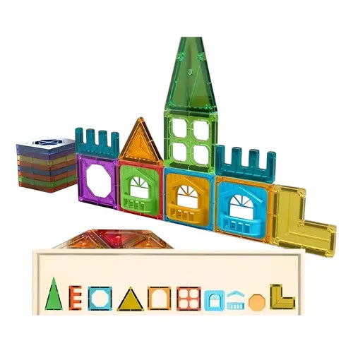Magnetic Building Tiles Set – STEM Educational Toy
