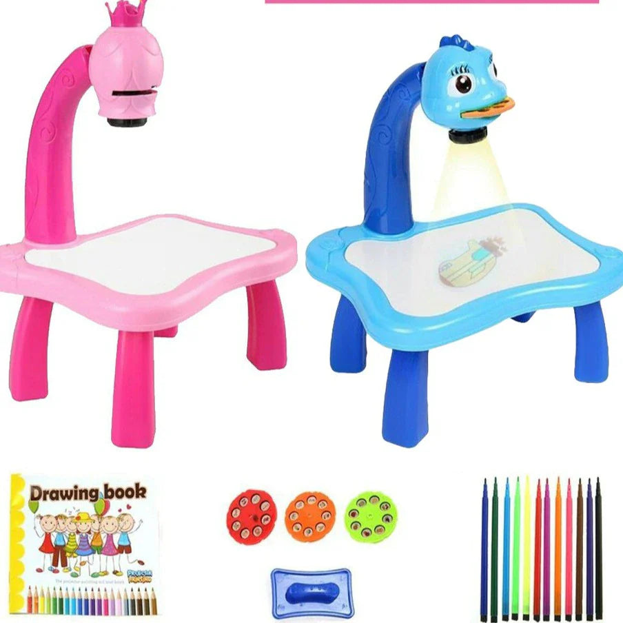 Projector Painting Drawing Table for Kids – Educational Art Desk with Light Projection
