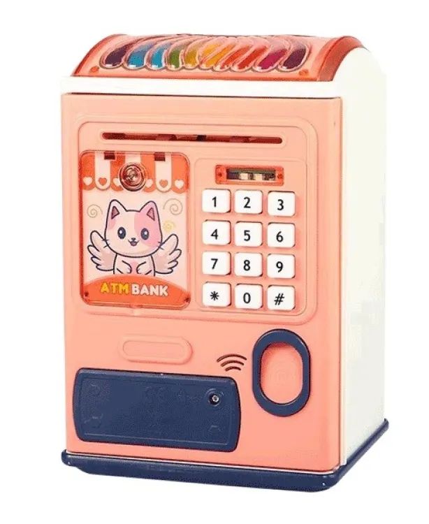 Creative ATM Money Bank for Kids – Electronic Password with Fingerprint & Auto Cash Deposit