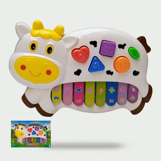 Musical Cow Piano Toy – Light & Sound Learning Toy for Kids