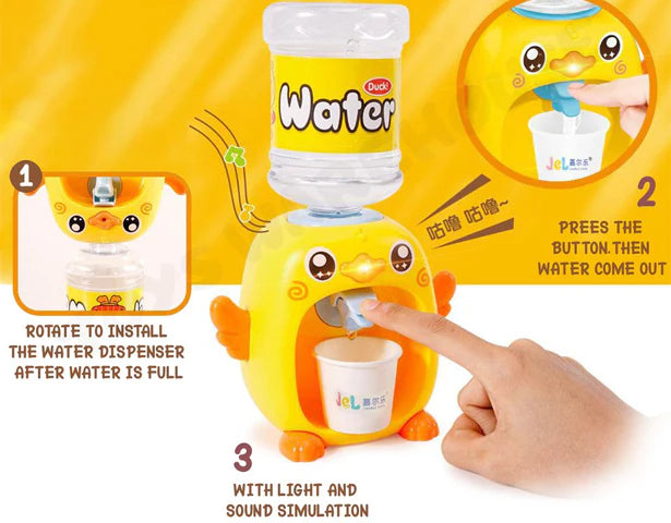 Duck Water Fountain Dispenser Toy – Cute Cartoon Penguin Style Drinking Water Bottle for Kids (Fun Play House Series)