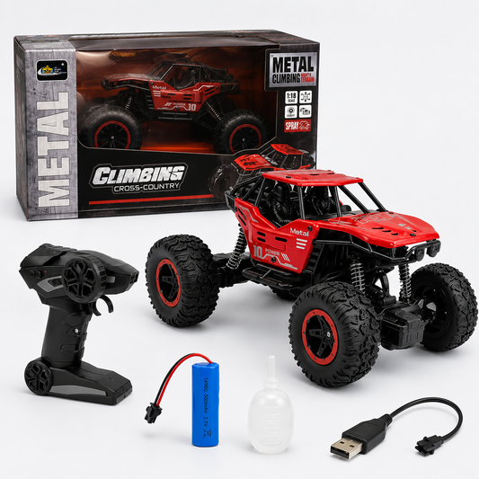 Remote Control Off-Road Rock Crawler – Rechargeable RC Jeep with Spray Effect