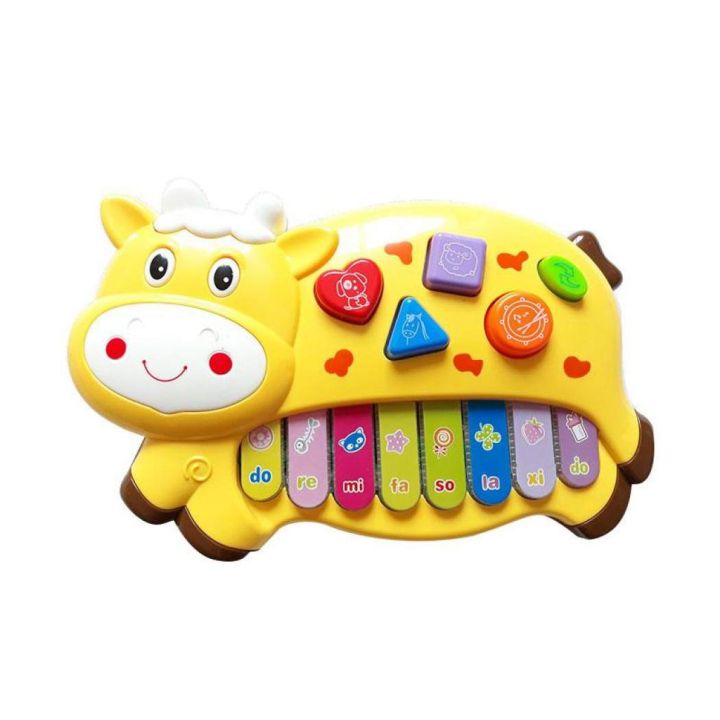 Musical Cow Piano Toy – Light & Sound Learning Toy for Kids