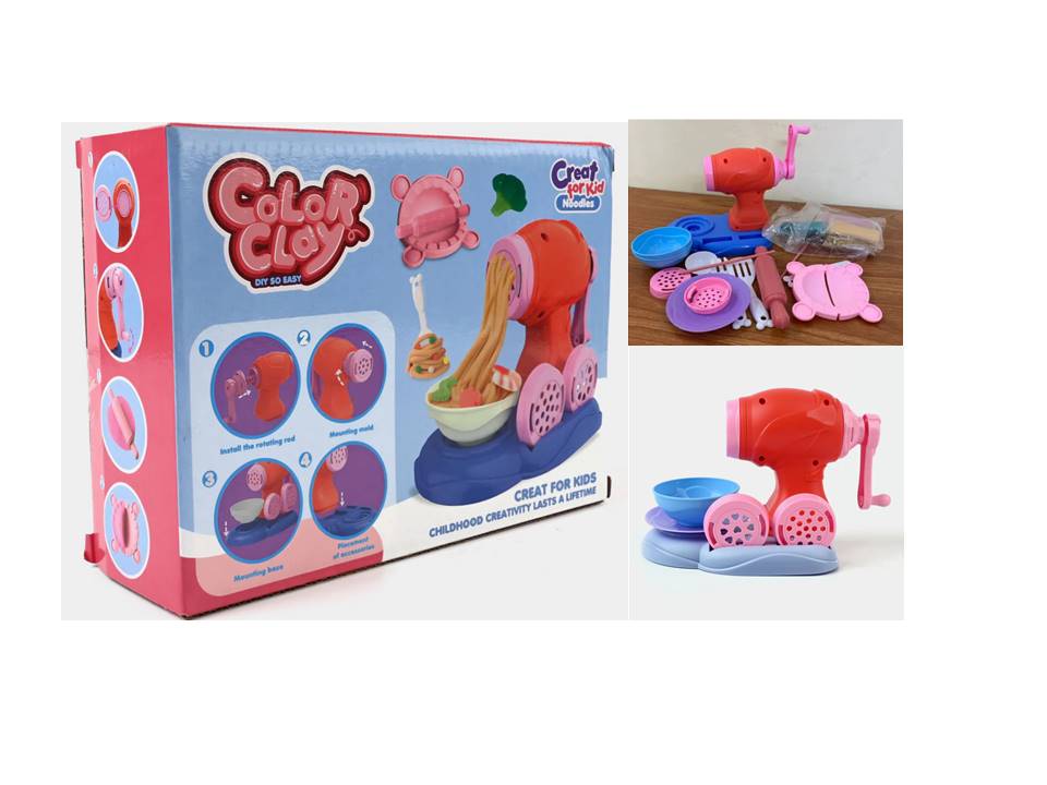 Color Clay DIY Playset – Kids Creative Extruder & Clay Molding Kit