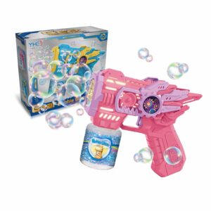 Bubble Gun Toy with Bubble Water – Automatic Bubble Blower for Kids