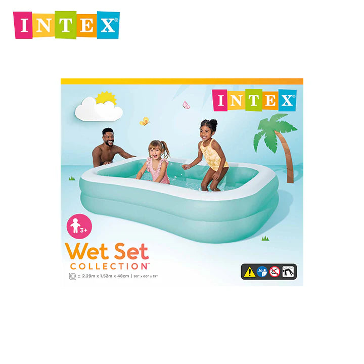 Intex Wet Set Family Inflatable Swimming Pool –  90" L x 60" W x 19" H