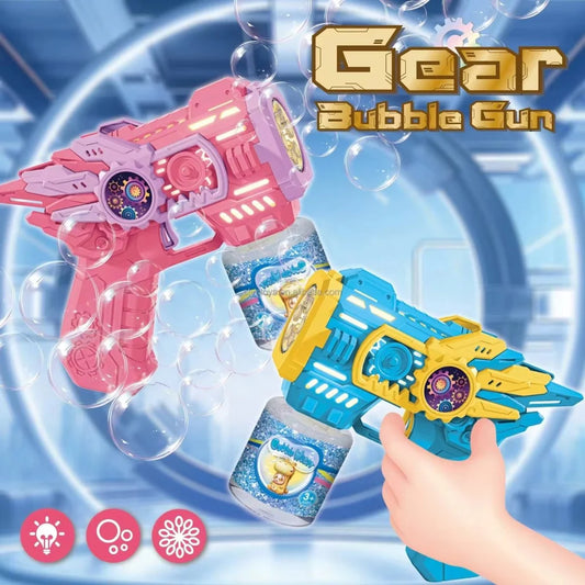 Bubble Gun Toy with Bubble Water – Automatic Bubble Blower for Kids
