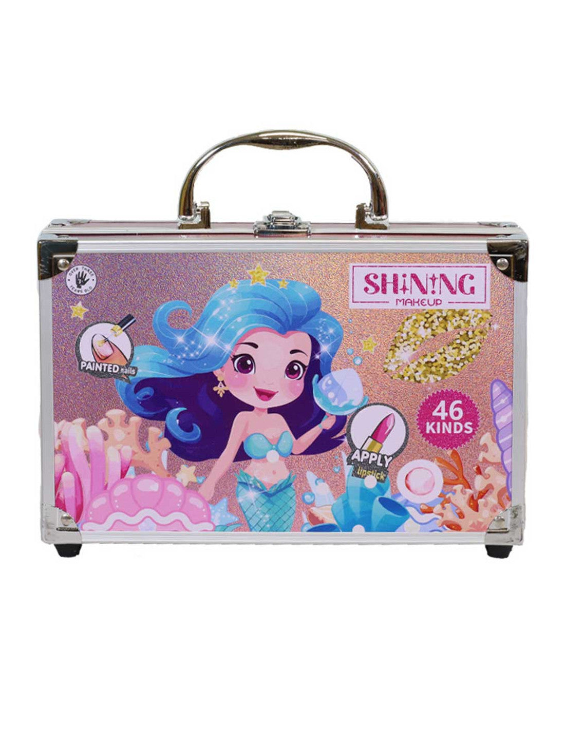 Kids Makeup Set for Girls – 46 Pcs Pretend Play Makeup Kit with Carry Case