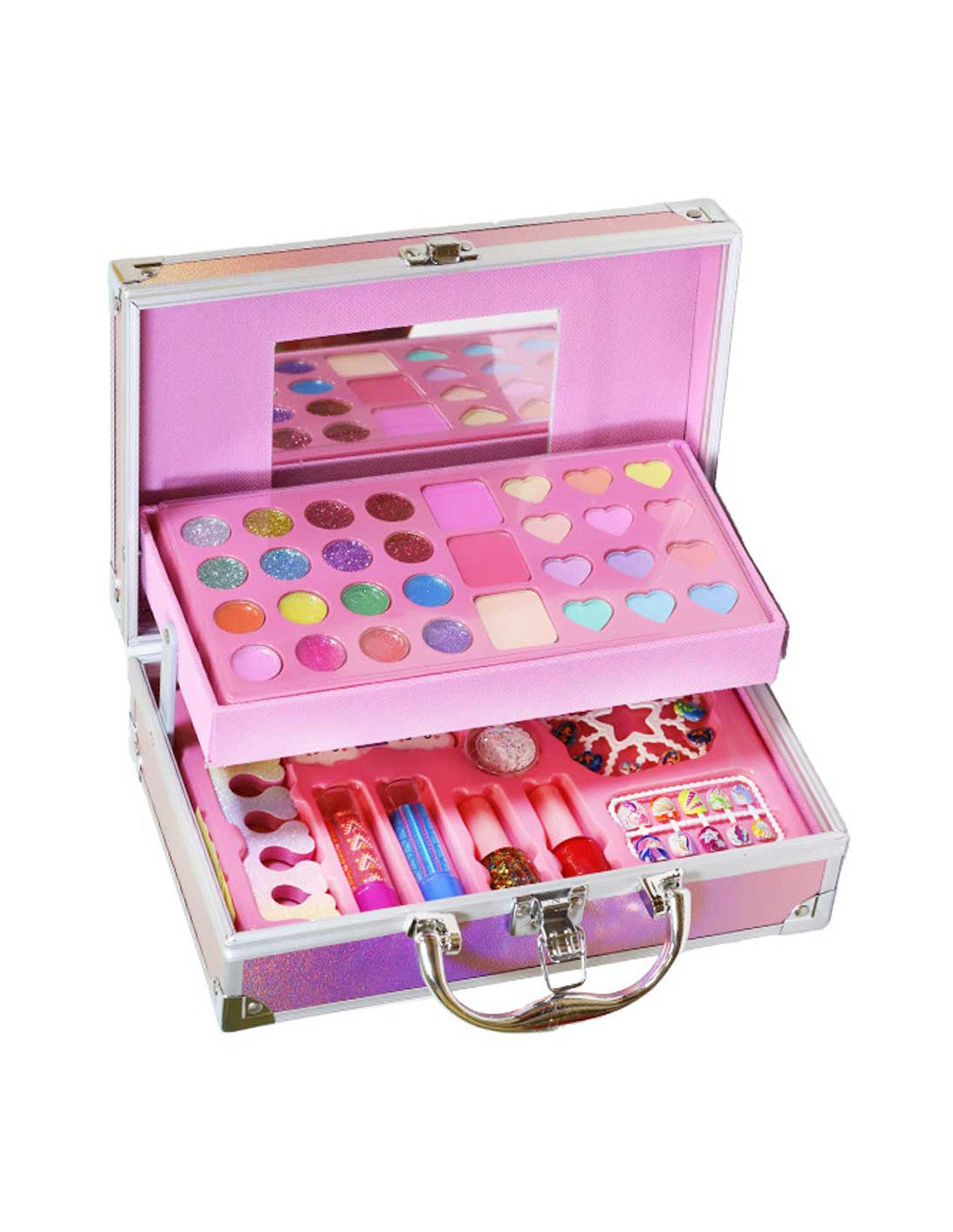 Kids Makeup Set for Girls – 46 Pcs Pretend Play Makeup Kit with Carry Case
