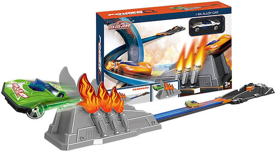 Stunt Car Track Set with Launch Pad & Die-Cast Alloy Car for Kids